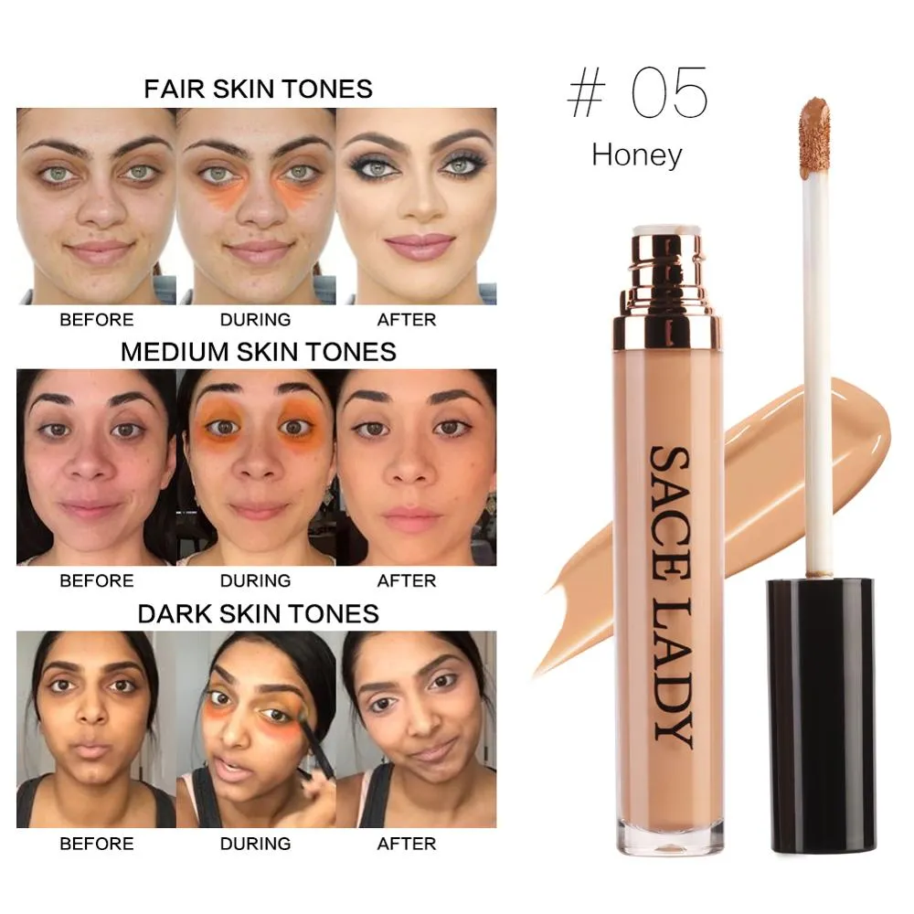 Full Cover Pro Makeup Concealer Cream Face Corrector Liquid Make Up Base
