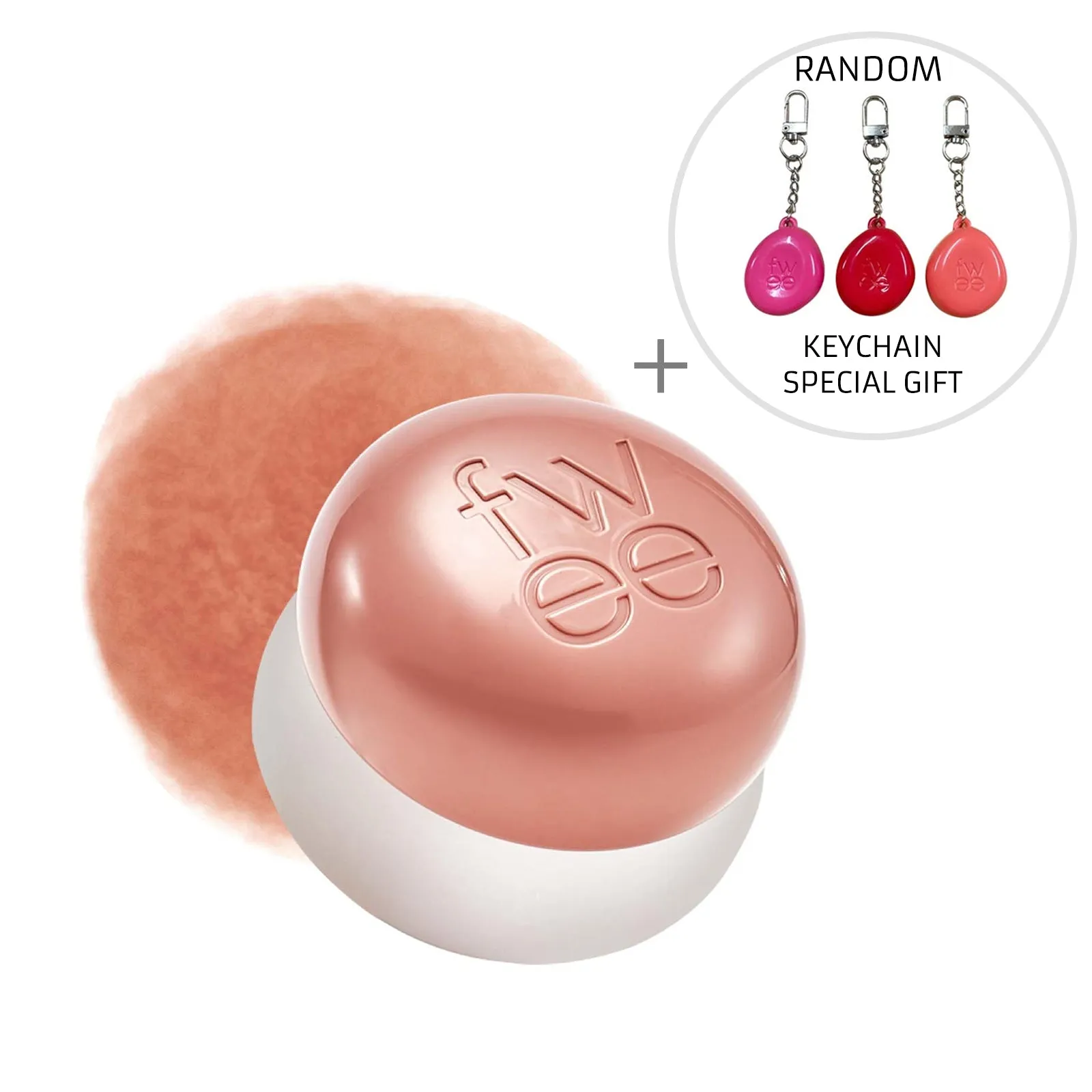 FWEE Lip&Cheek Blurry Pudding Pot (16colors)   RANDOM KEYCHAIN / Fingerlike Silicone Lip Brush