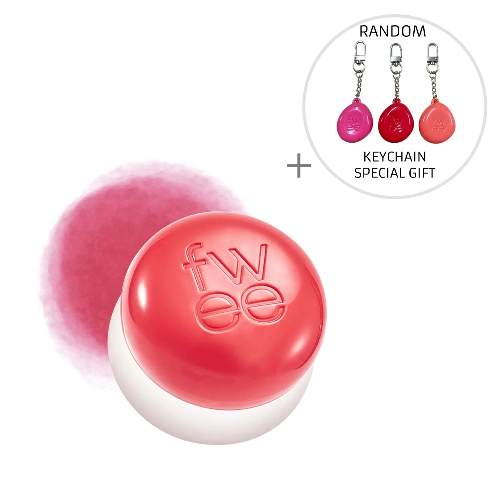 FWEE Lip&Cheek Blurry Pudding Pot (16colors)   RANDOM KEYCHAIN / Fingerlike Silicone Lip Brush
