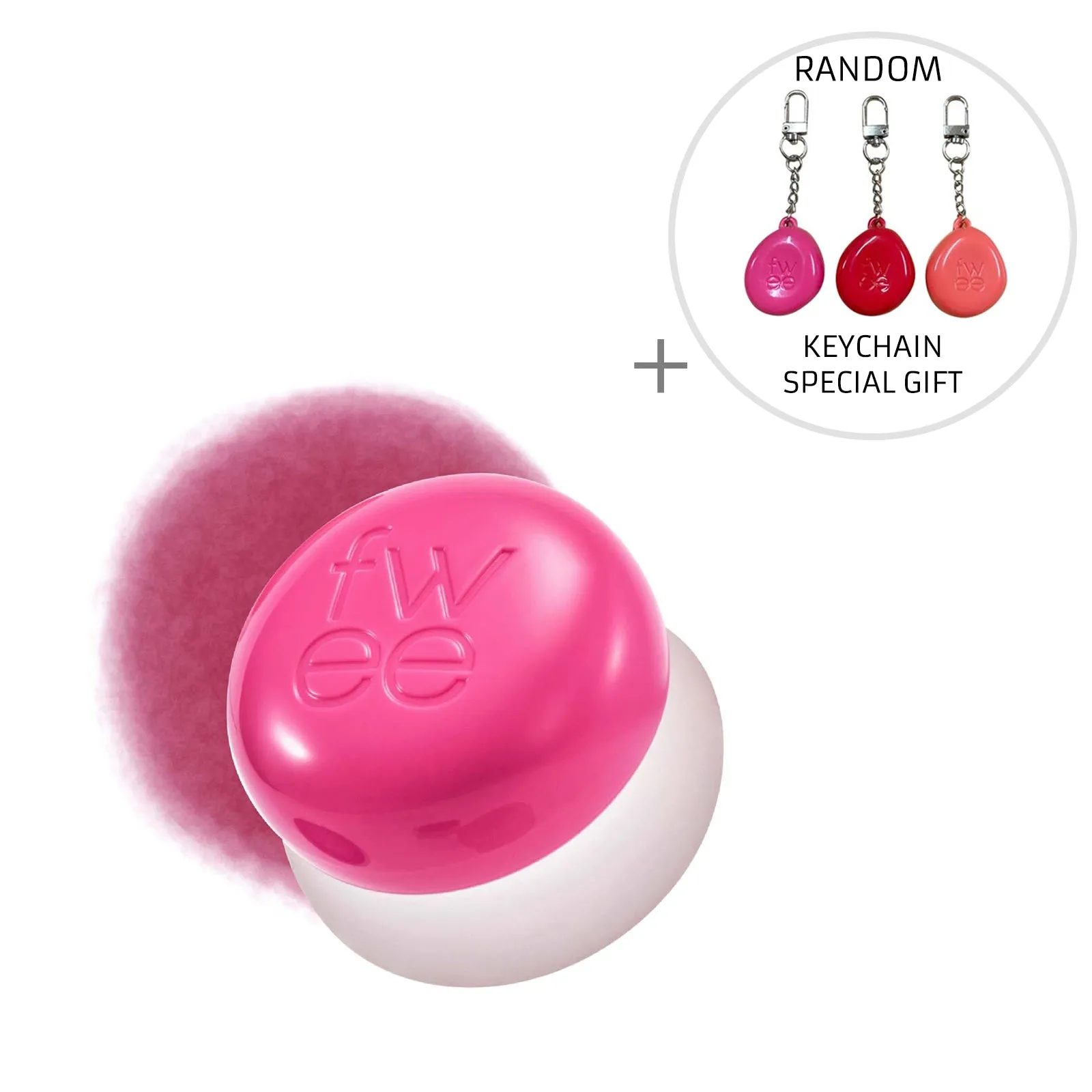 FWEE Lip&Cheek Blurry Pudding Pot (16colors)   RANDOM KEYCHAIN / Fingerlike Silicone Lip Brush