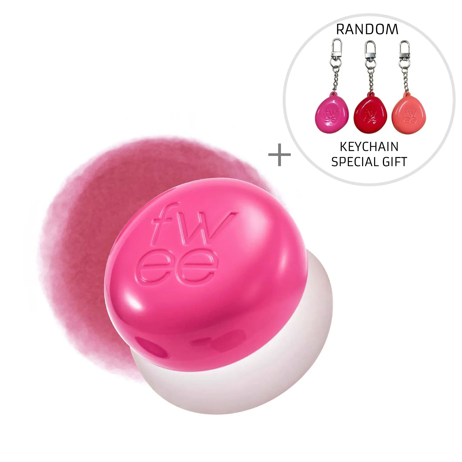 FWEE Lip&Cheek Blurry Pudding Pot (16colors)   RANDOM KEYCHAIN / Fingerlike Silicone Lip Brush