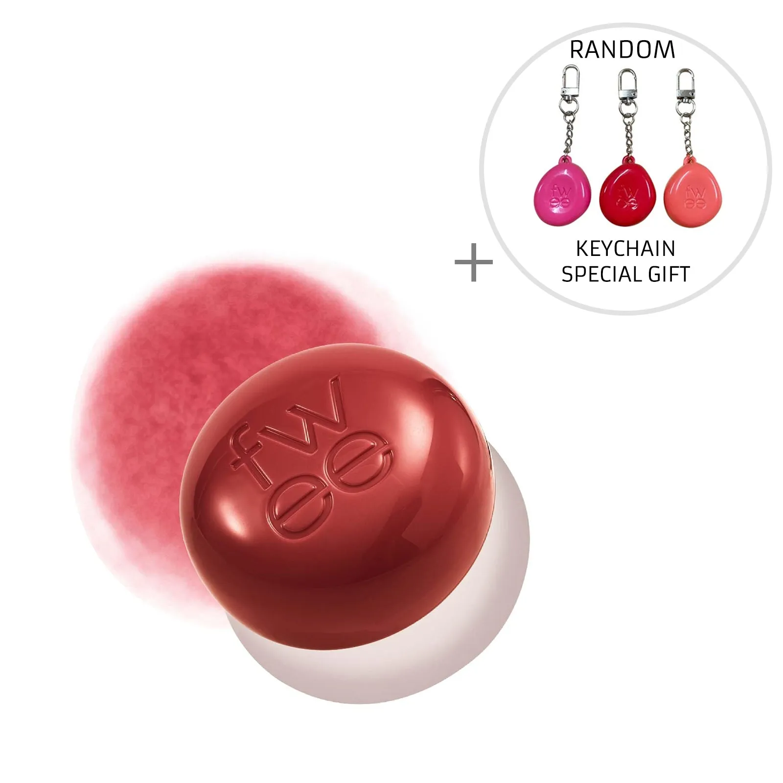 FWEE Lip&Cheek Blurry Pudding Pot (16colors)   RANDOM KEYCHAIN / Fingerlike Silicone Lip Brush