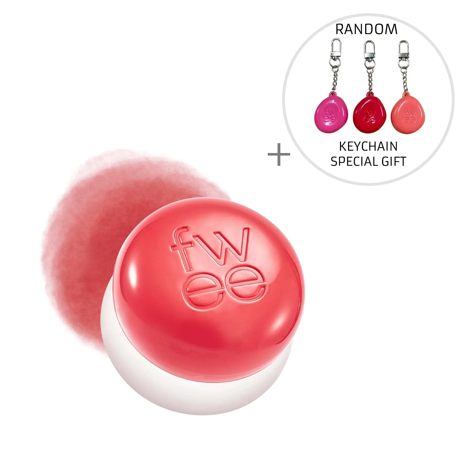 FWEE Lip&Cheek Blurry Pudding Pot (16colors)   RANDOM KEYCHAIN / Fingerlike Silicone Lip Brush