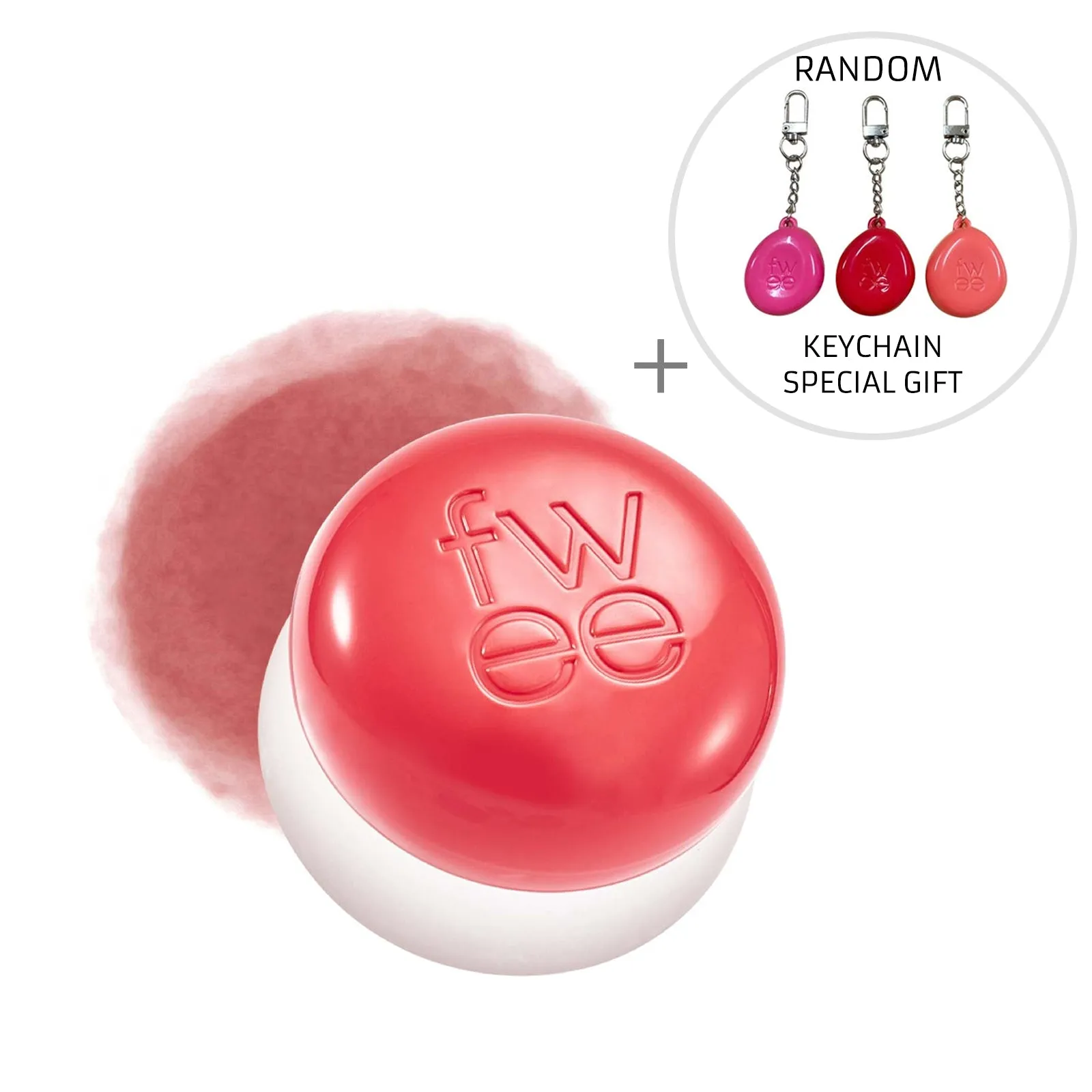 FWEE Lip&Cheek Blurry Pudding Pot (16colors)   RANDOM KEYCHAIN / Fingerlike Silicone Lip Brush