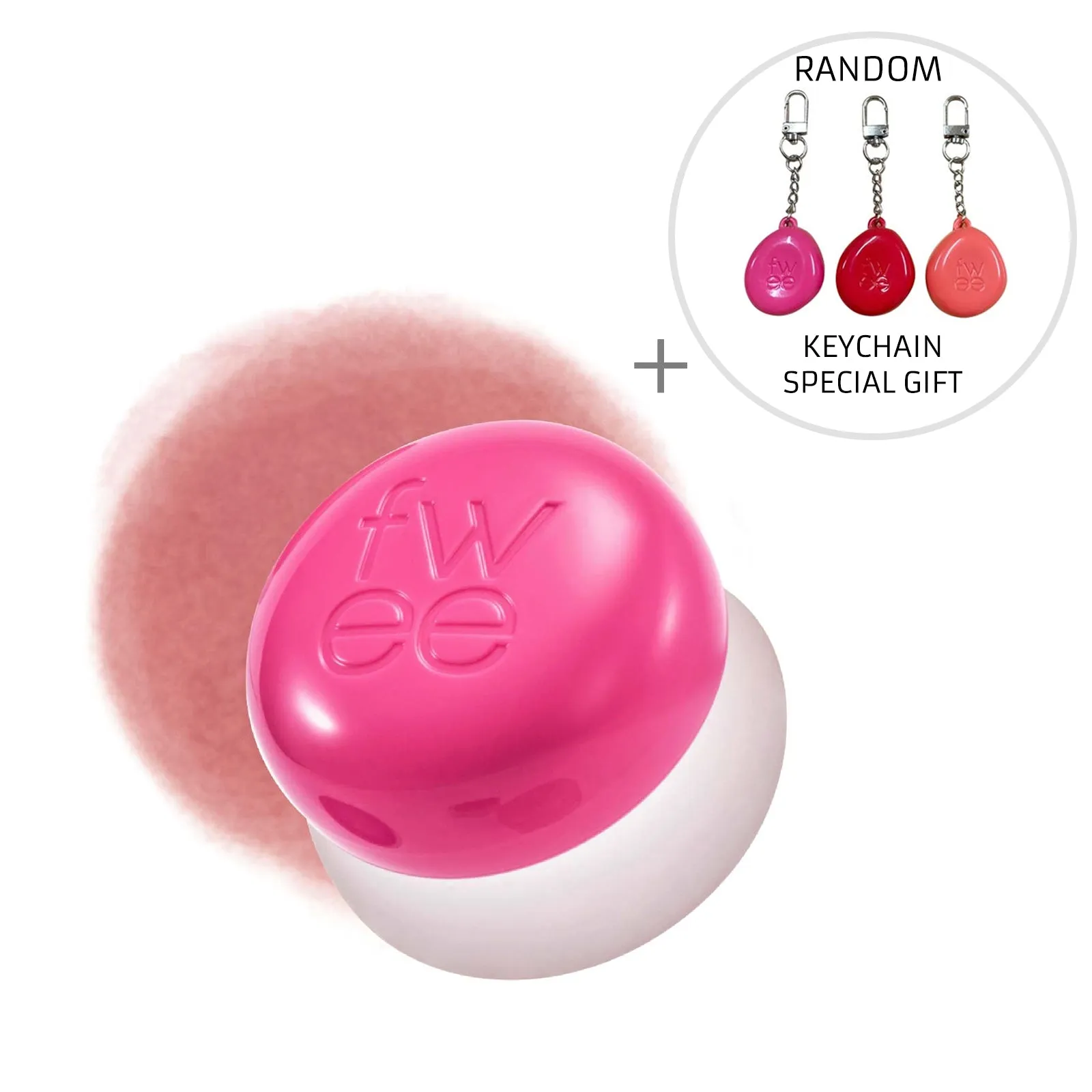 FWEE Lip&Cheek Blurry Pudding Pot (16colors)   RANDOM KEYCHAIN / Fingerlike Silicone Lip Brush