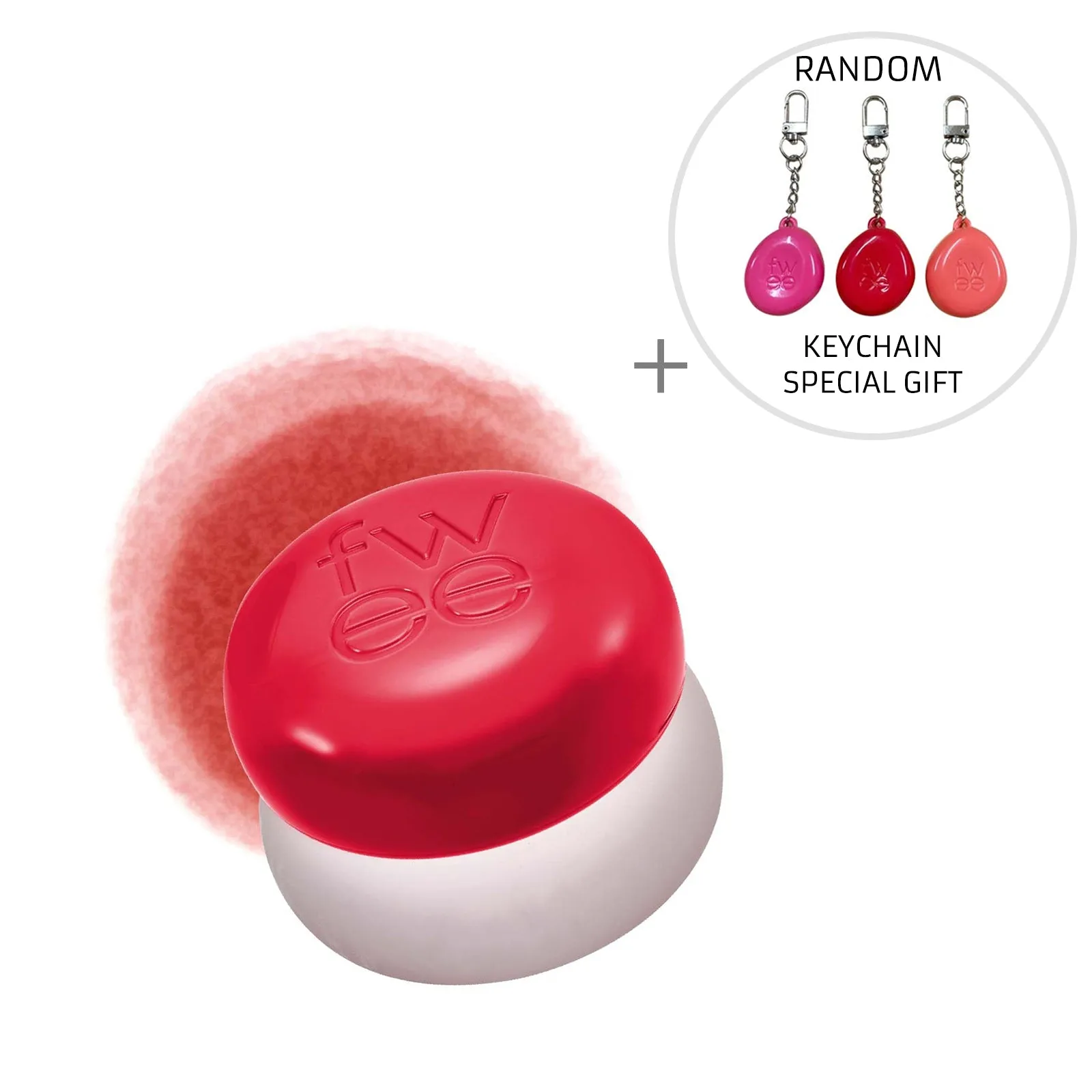 FWEE Lip&Cheek Blurry Pudding Pot (16colors)   RANDOM KEYCHAIN / Fingerlike Silicone Lip Brush