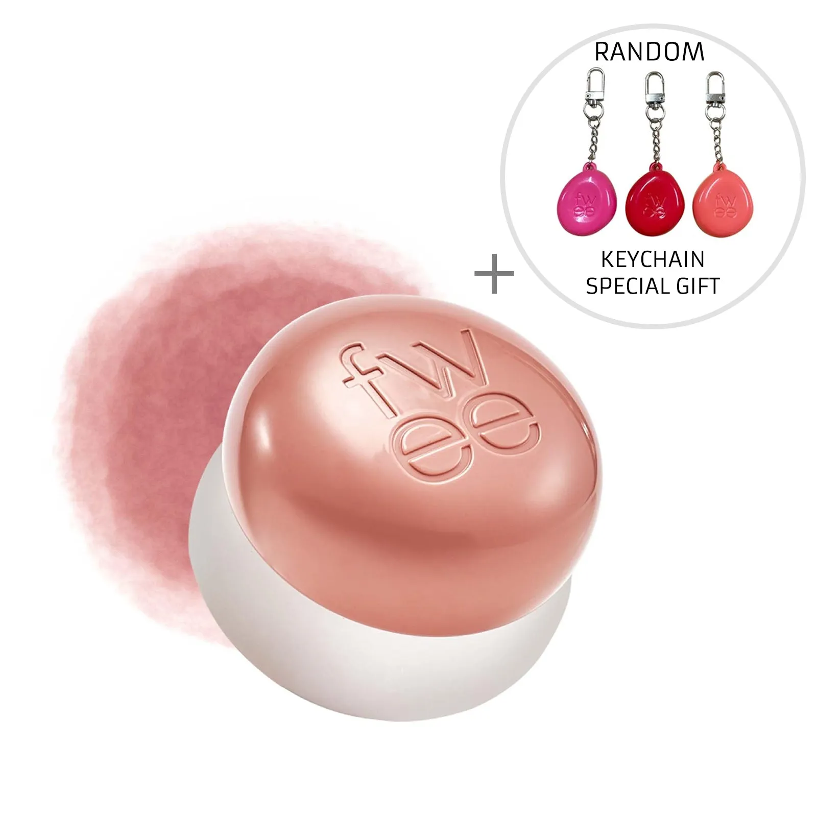 FWEE Lip&Cheek Blurry Pudding Pot (16colors)   RANDOM KEYCHAIN / Fingerlike Silicone Lip Brush