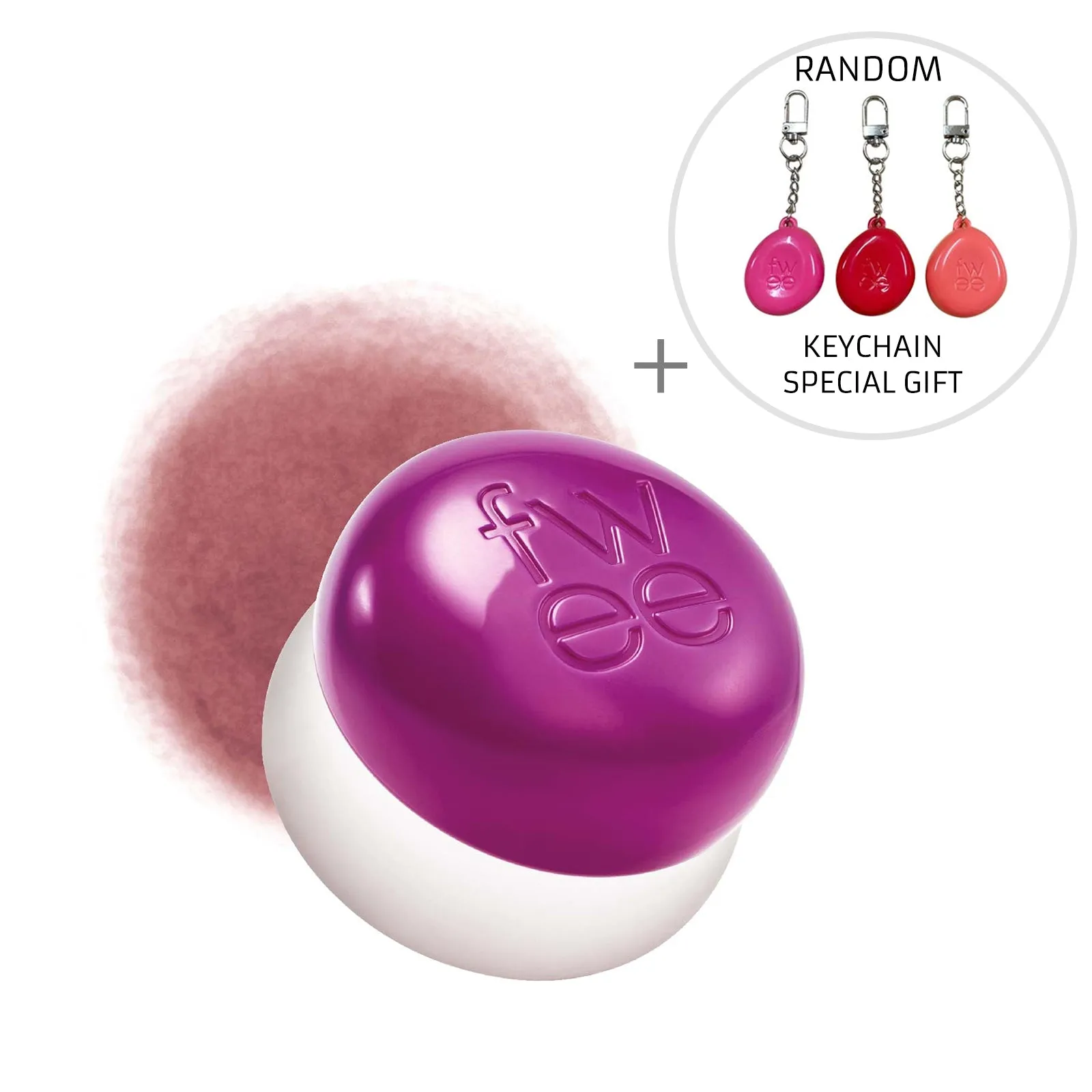 FWEE Lip&Cheek Blurry Pudding Pot (16colors)   RANDOM KEYCHAIN / Fingerlike Silicone Lip Brush