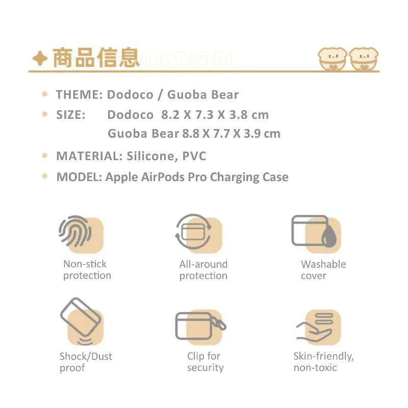 Genshin Impact - Airpods Pro Wireless Charging Case (Xiangling Guoba Bear)