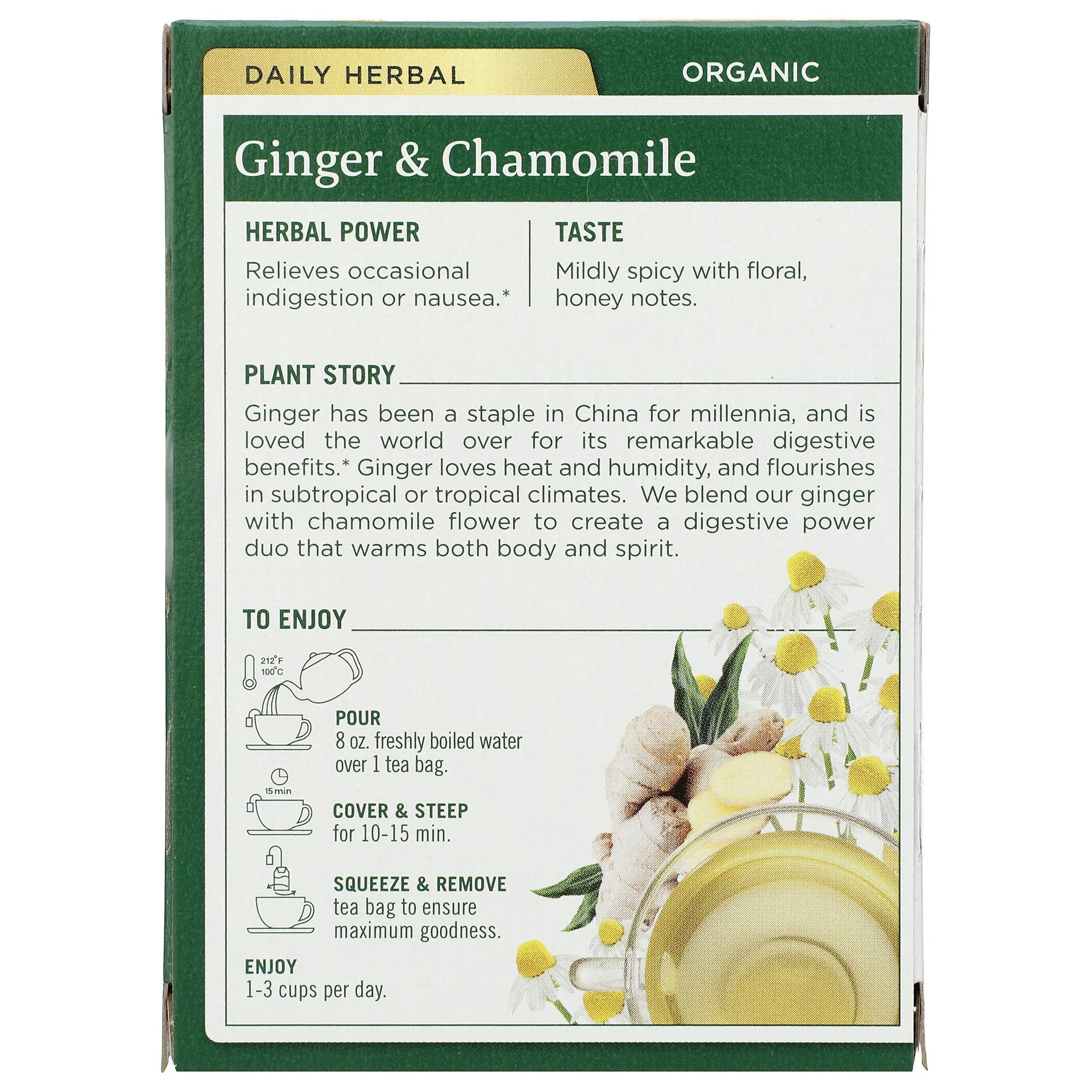 Ginger & Chamomile Tea, Organic