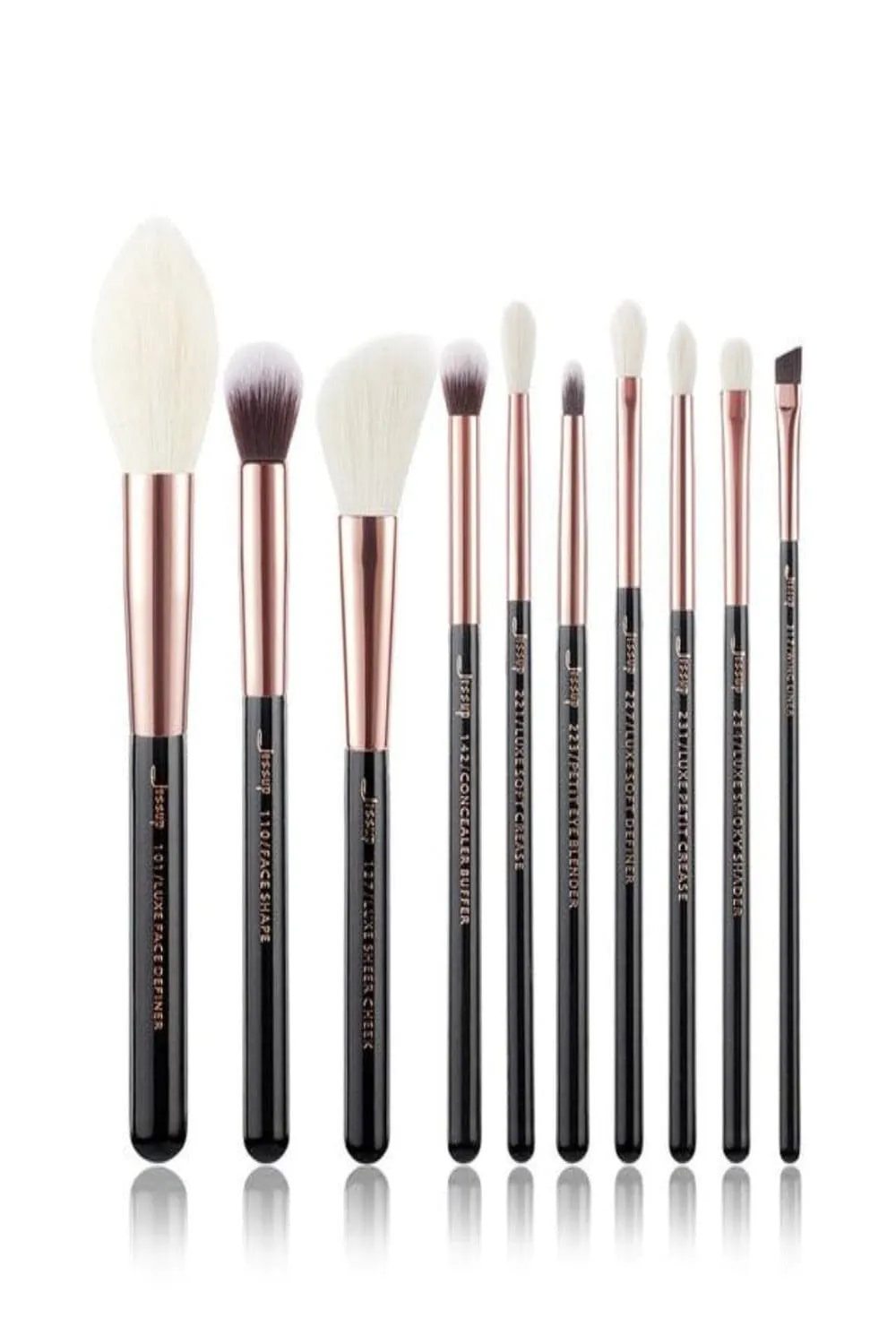 Girls On The Go White Professional Makeup Brush Set - 10 Pack