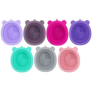 GLADKING Bear Silicon Foldable Makeup Brush Cleaning Bowl/Mat