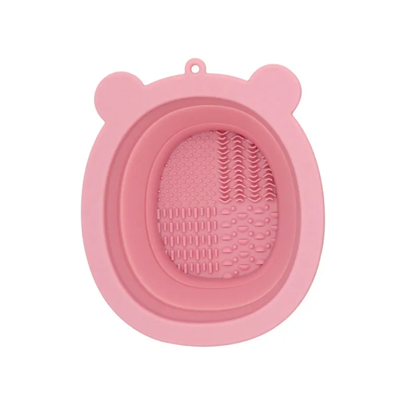GLADKING Bear Silicon Foldable Makeup Brush Cleaning Bowl/Mat