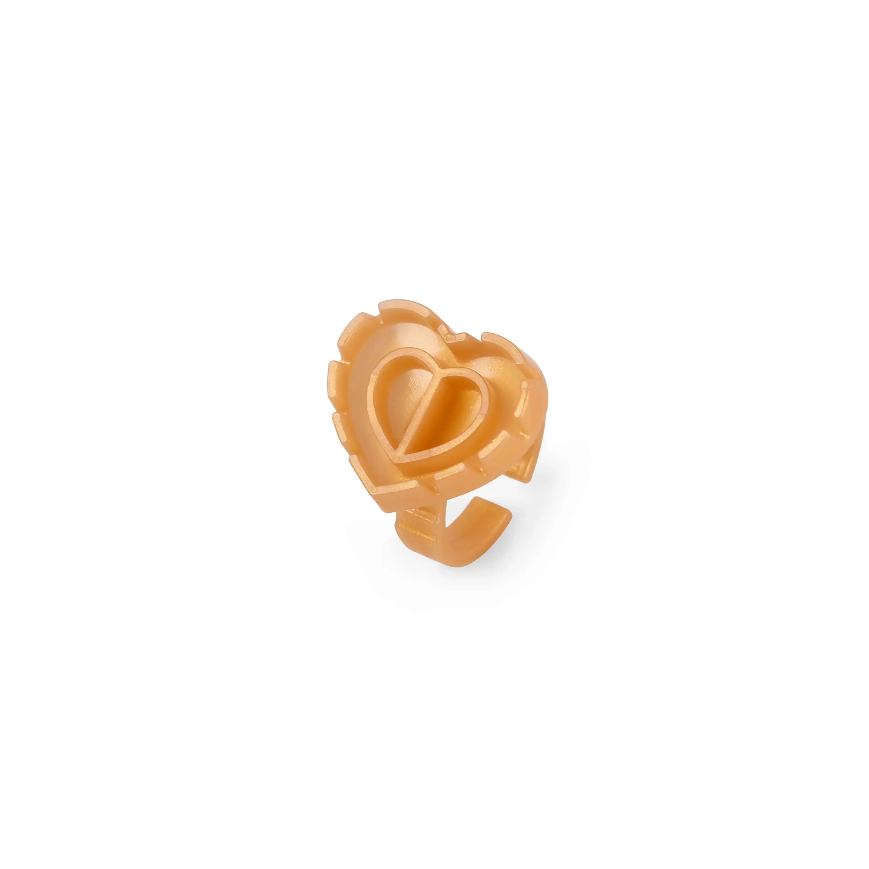 Golden Heart Adhesive Rings (Pack of 100)