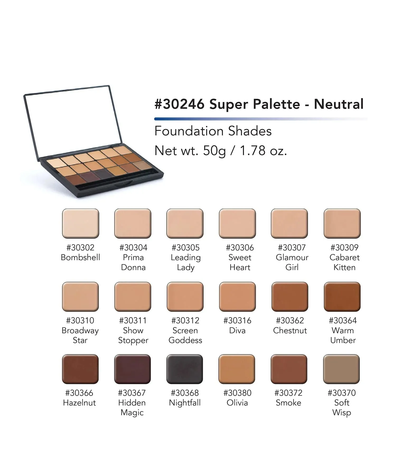 Graftobian HD Super Palette- Neutral - 30246