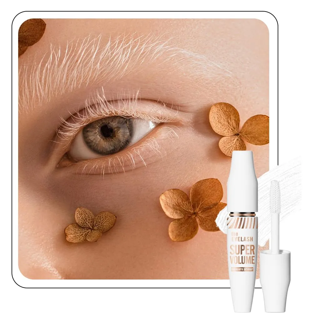 Greyghost White Eyelash Primer, Fast Dry Mascara Primer, White Volume and Length Eyelash Primer