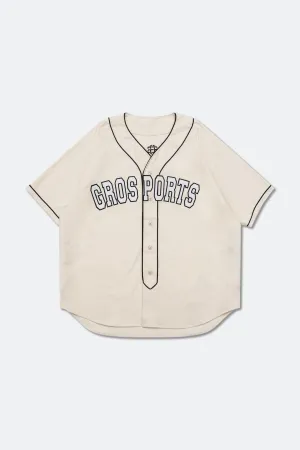GROSPORTS BASEBALL JERSEY/ IVORY