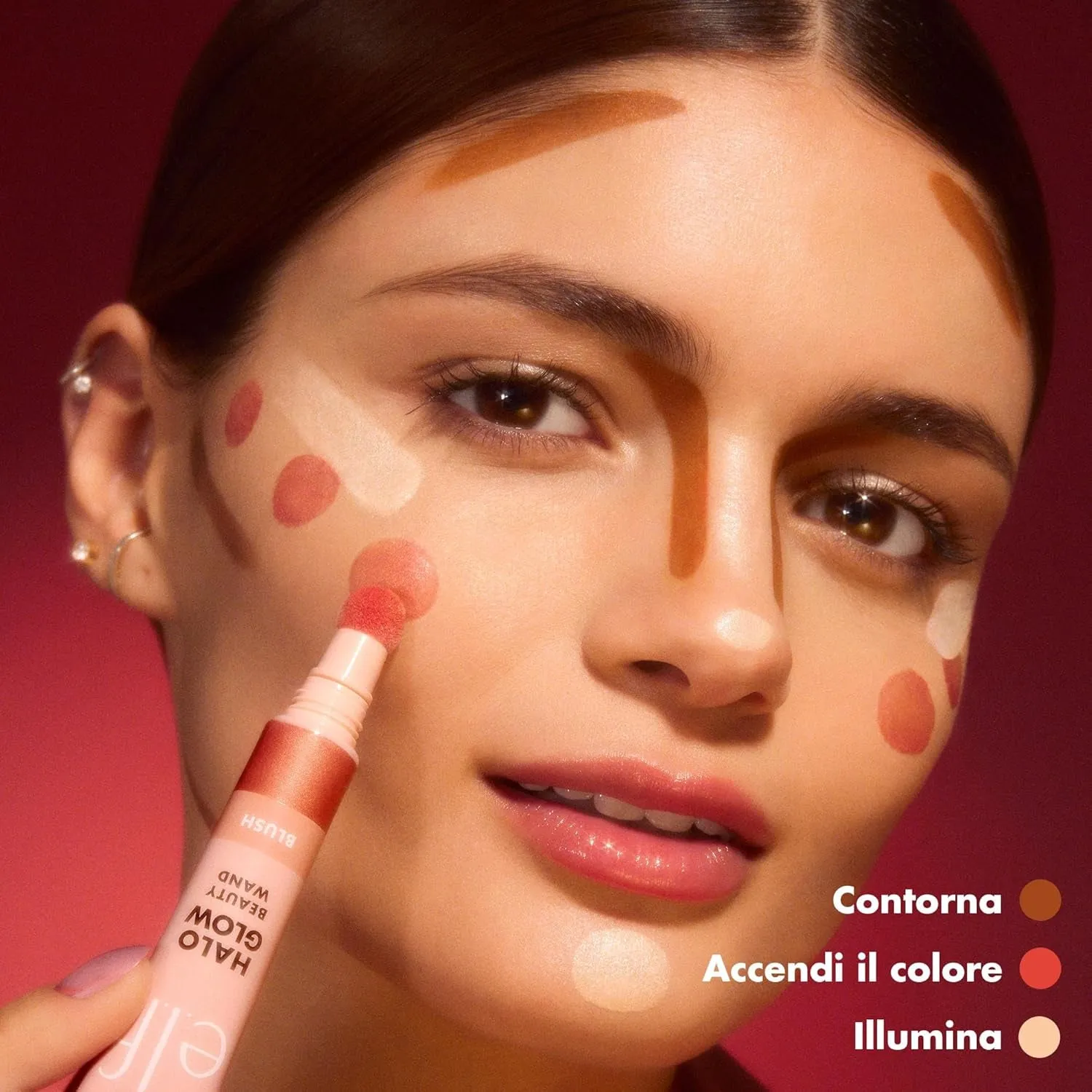 Halo Glow Blush Beauty Wand for Radiant, Flushed Cheeks, Infused with Squalane, Vegan & Cruelty-Free, Rosé You Slay