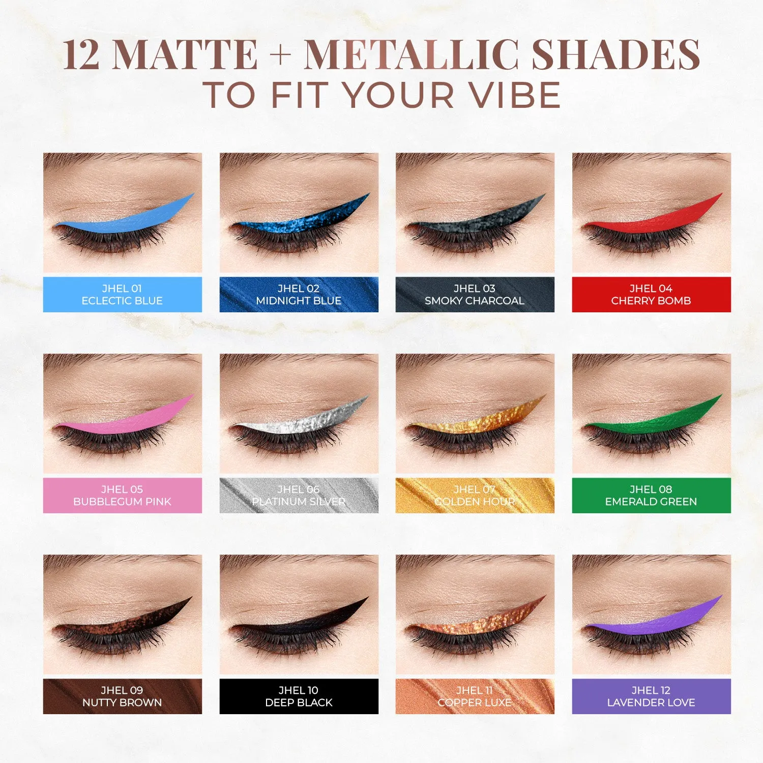 Herb-Enriched Waterproof Eyeliner Organic with Jojoba Oil and Vitamin E: Deep Black