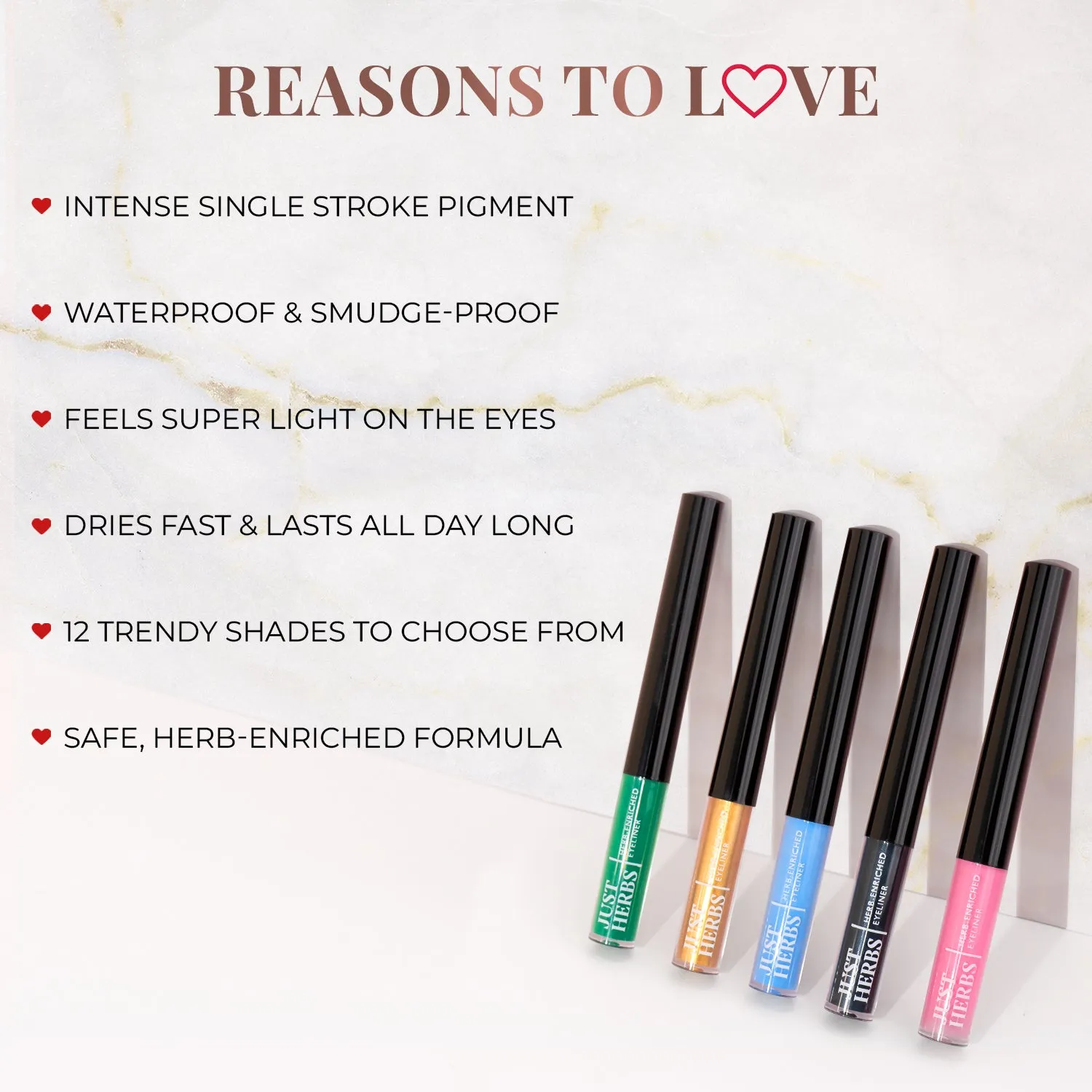 Herb-Enriched Waterproof Eyeliner Organic with Jojoba Oil and Vitamin E: Deep Black