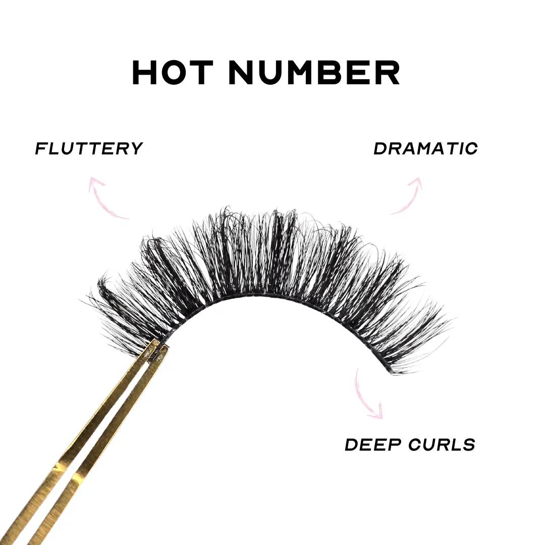 HOT NUMBER - Strip Lashes - Vegan False Eyelashes