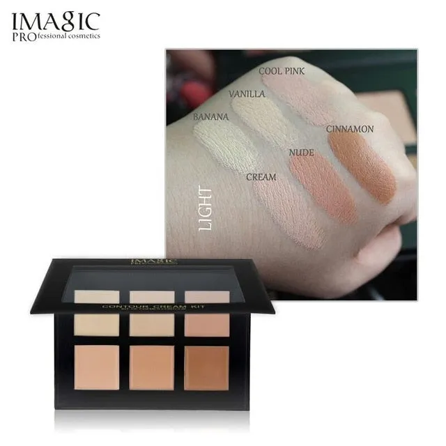 IMAGIC Concealer Cream  Palette Contour Kit Pro Makeup Palatte 6 Colors Concealer Face Primer Palette Face Makeup