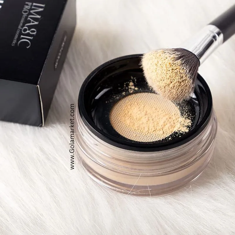 Imagic Professional Loose Powder Combo White   Banana Color