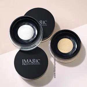 Imagic Professional Loose Powder Combo White   Banana Color