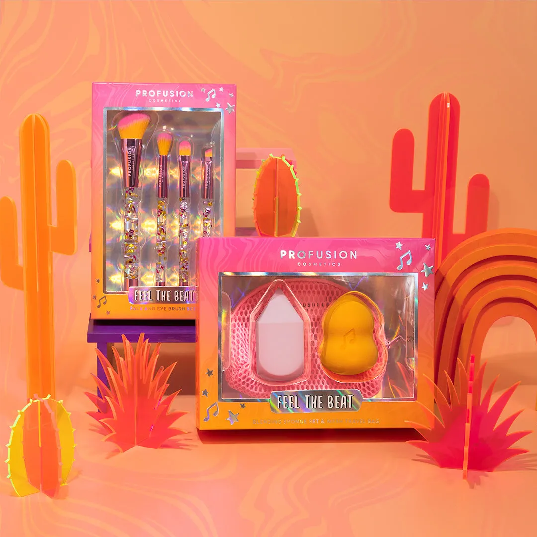 IT'S A VIBE | FEEL THE BEAT 4 PC FACE & EYE BRUSH SET