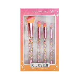 IT'S A VIBE | FEEL THE BEAT 4 PC FACE & EYE BRUSH SET