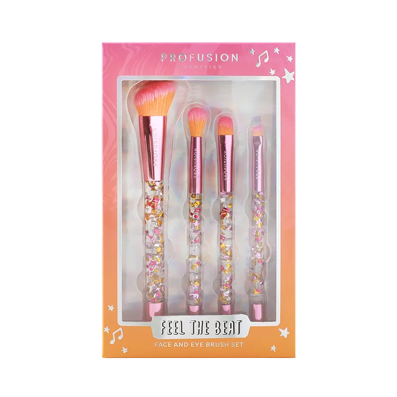IT'S A VIBE | FEEL THE BEAT 4 PC FACE & EYE BRUSH SET