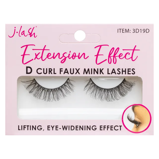 J Lash Extension Effect D Curl Faux Mink Lashes