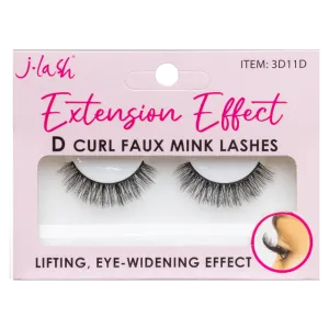 J Lash Extension Effect D Curl Faux Mink Lashes