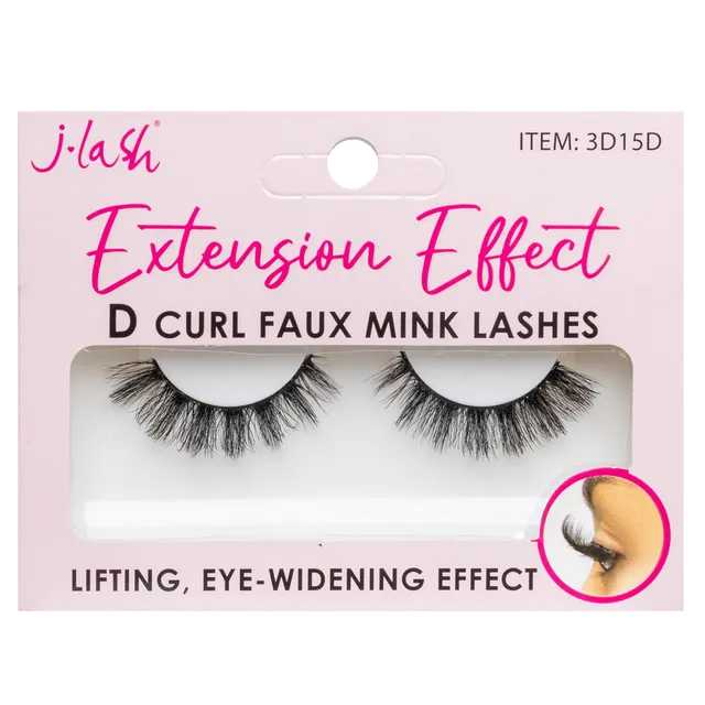 J Lash Extension Effect D Curl Faux Mink Lashes