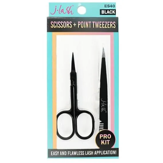 J-lash PRO KIT EYELASH SCISSORS   TWEEZERS