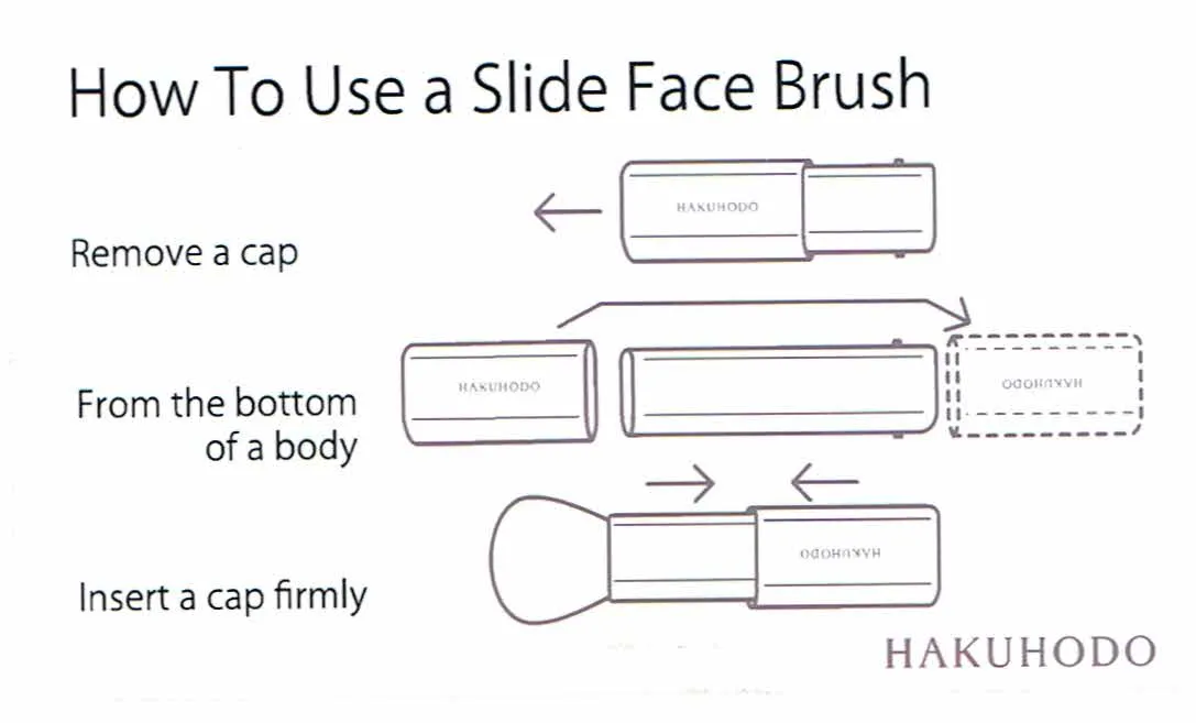 J601GS Slide Face Brush Round & Flat [HB1244]