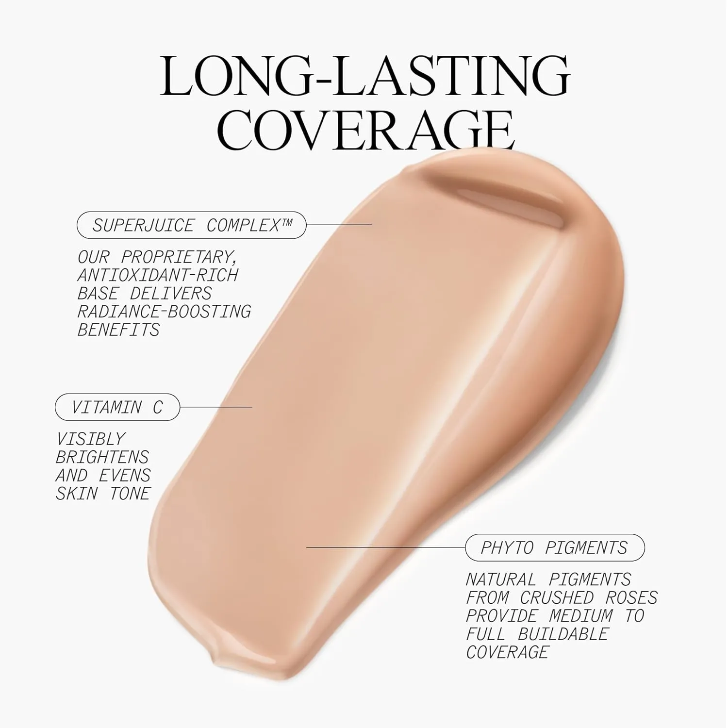 Juice Beauty Phyto-Pigments Flawless Serum Foundation - 14 Sand - 30 mL - Medium-to-Full, Long-Lasting Coverage - Reduces Look of Wrinkles   Pores - Vegan, Cruelty Free
