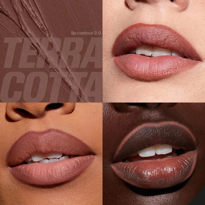 Juicy Bombshell Lip Gloss   Liner Set / Coco - Deep Brown Kit