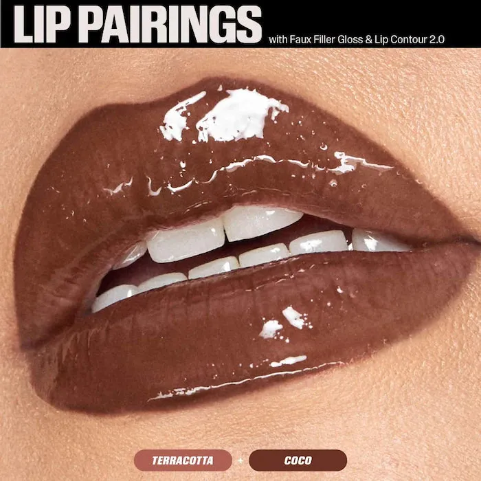 Juicy Bombshell Lip Gloss   Liner Set / Coco - Deep Brown Kit