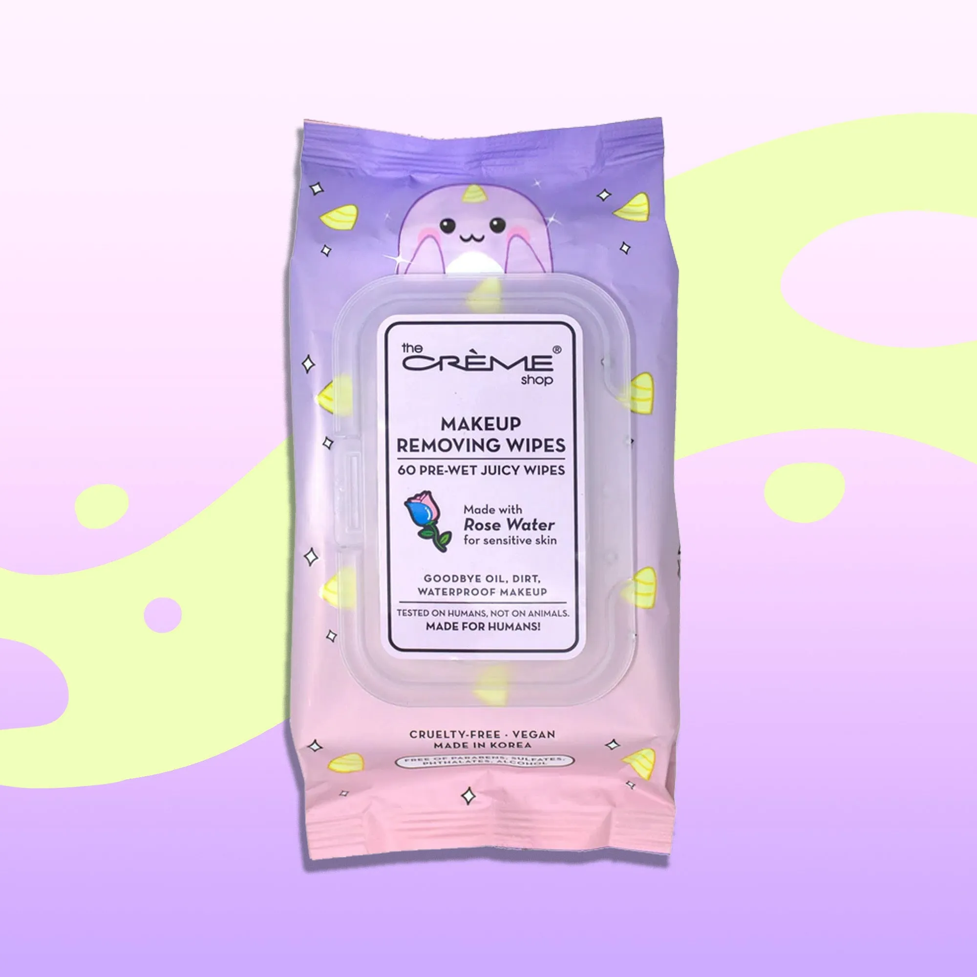 Juicy Makeup Removing Wipes | Soothing Rose Water (Narwhal)
