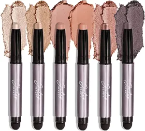 Julep Eyeshadow 101 Palette-Style Crème-to-Powder Waterproof Eyeshadow Sticks – Garden Party – Long-Lasting, Crease-Proof, 6 Piece Eyeshadow Set with Built-in Smudger