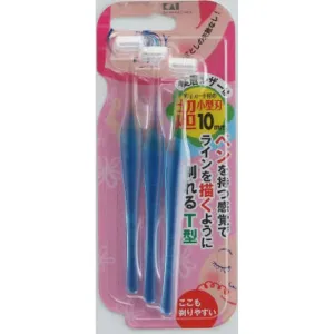 Kai Eyebrow Razor T Type 3pcs