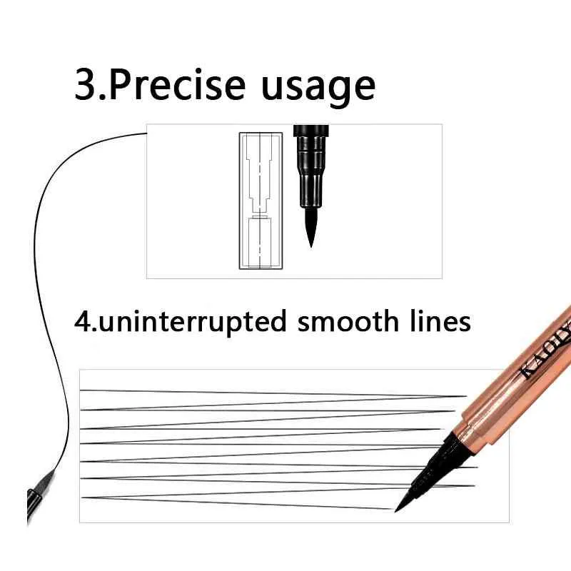 Kaqiya Best Waterproof Long Lasting Smudge Proof Smooth Quick Dry