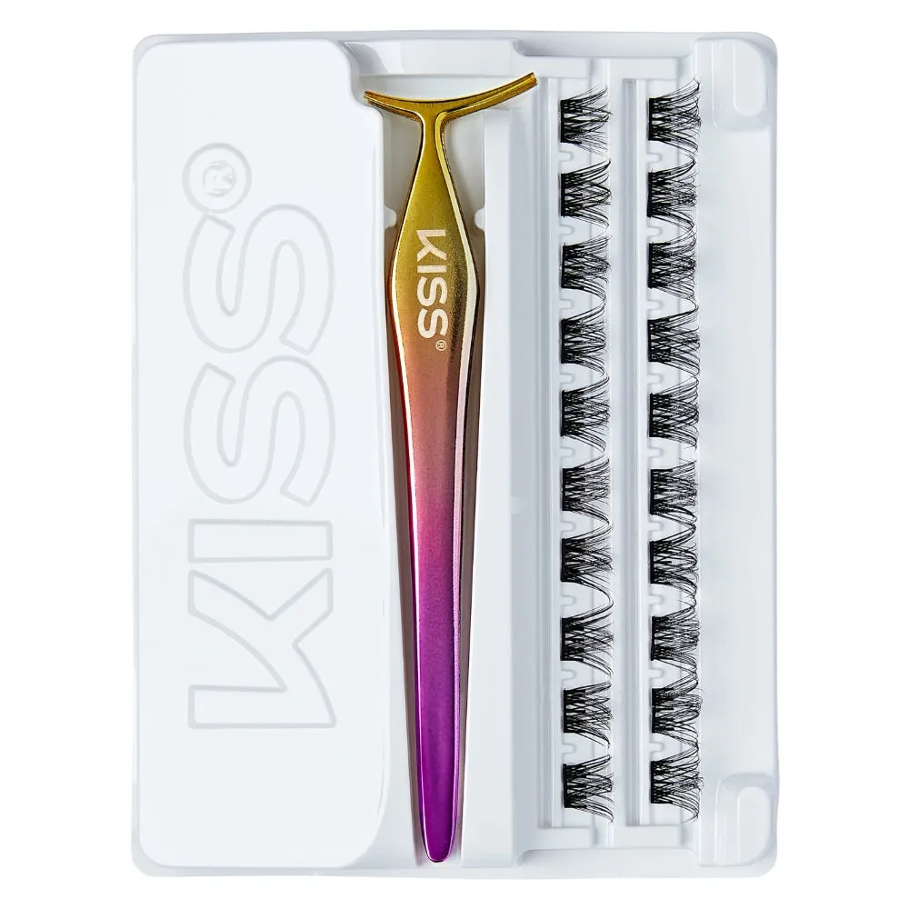 Kiss imPress Press-On Falsies Individual Lashes Black 02 Voluminous 20 Clusters