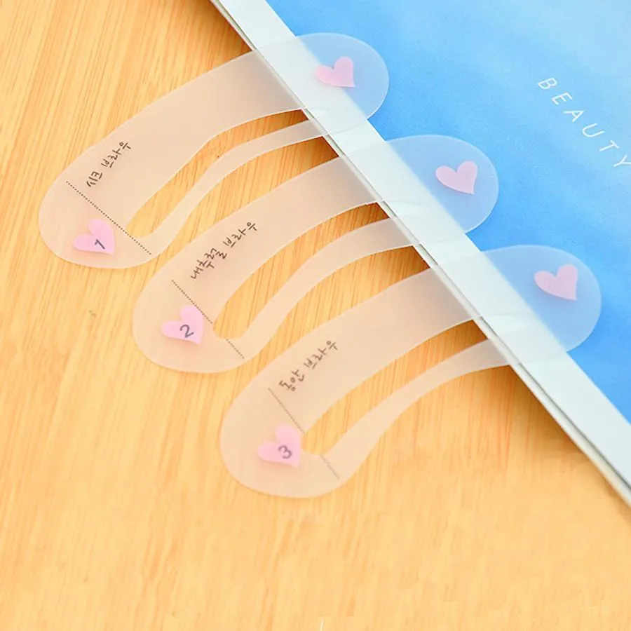 Korean Eyebrow Shape Stensils (3pcs)