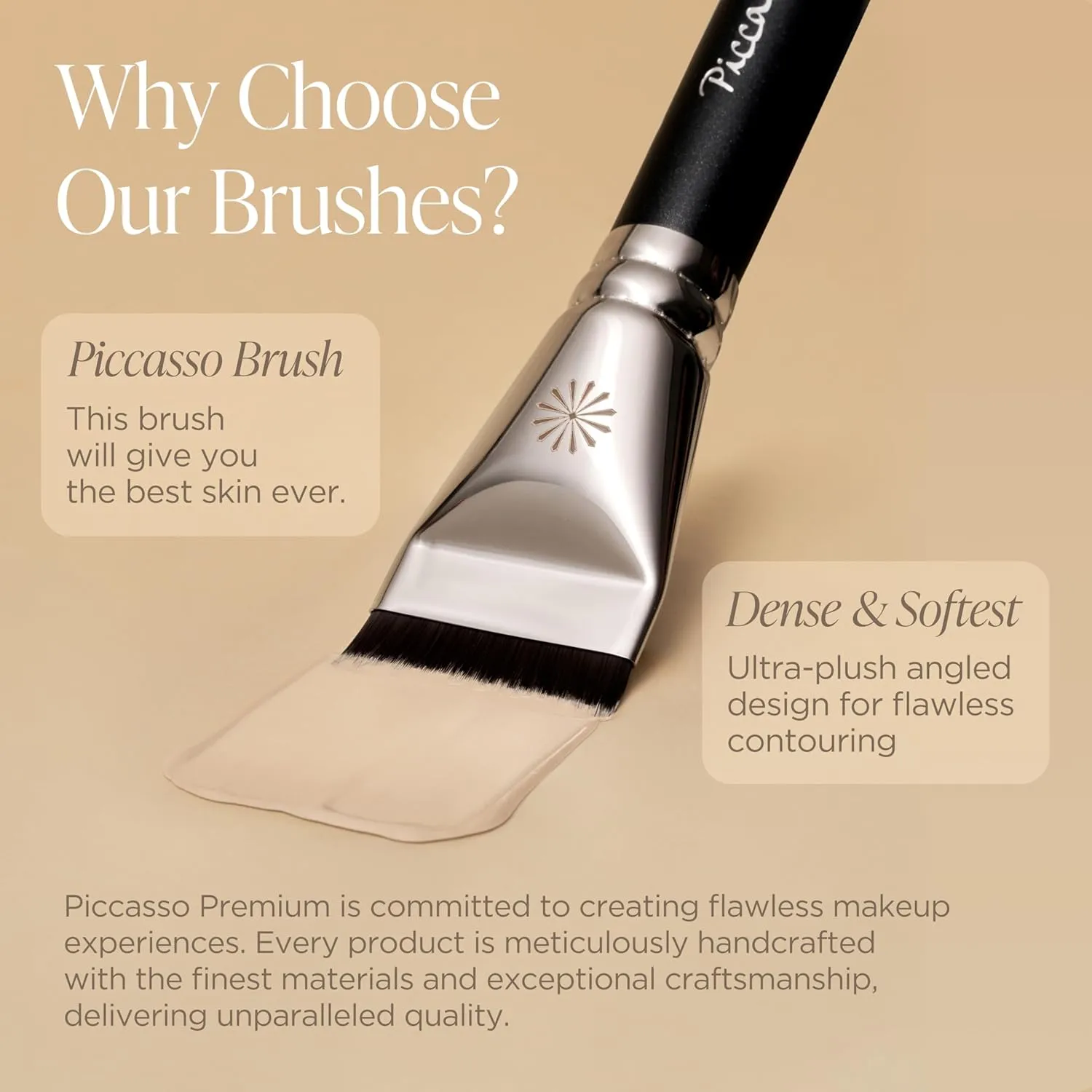 Korean Piccasso Brush FB11 Spatula Brush  Professional Foundation Brush for Liquid Makeup, Flat and Soft Bristles for Seamless Application, Ideal for Liquid Foundation and Cream Face Makeup
