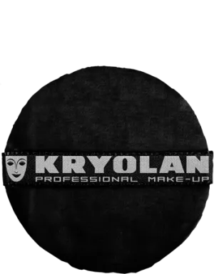 Kryolan Premium Powder Puff - Black - 8CM