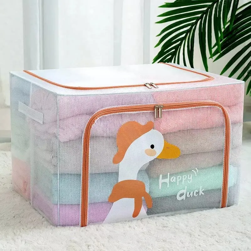 Large Capacity Transparent Foldable Clothing Storage Box - Duck