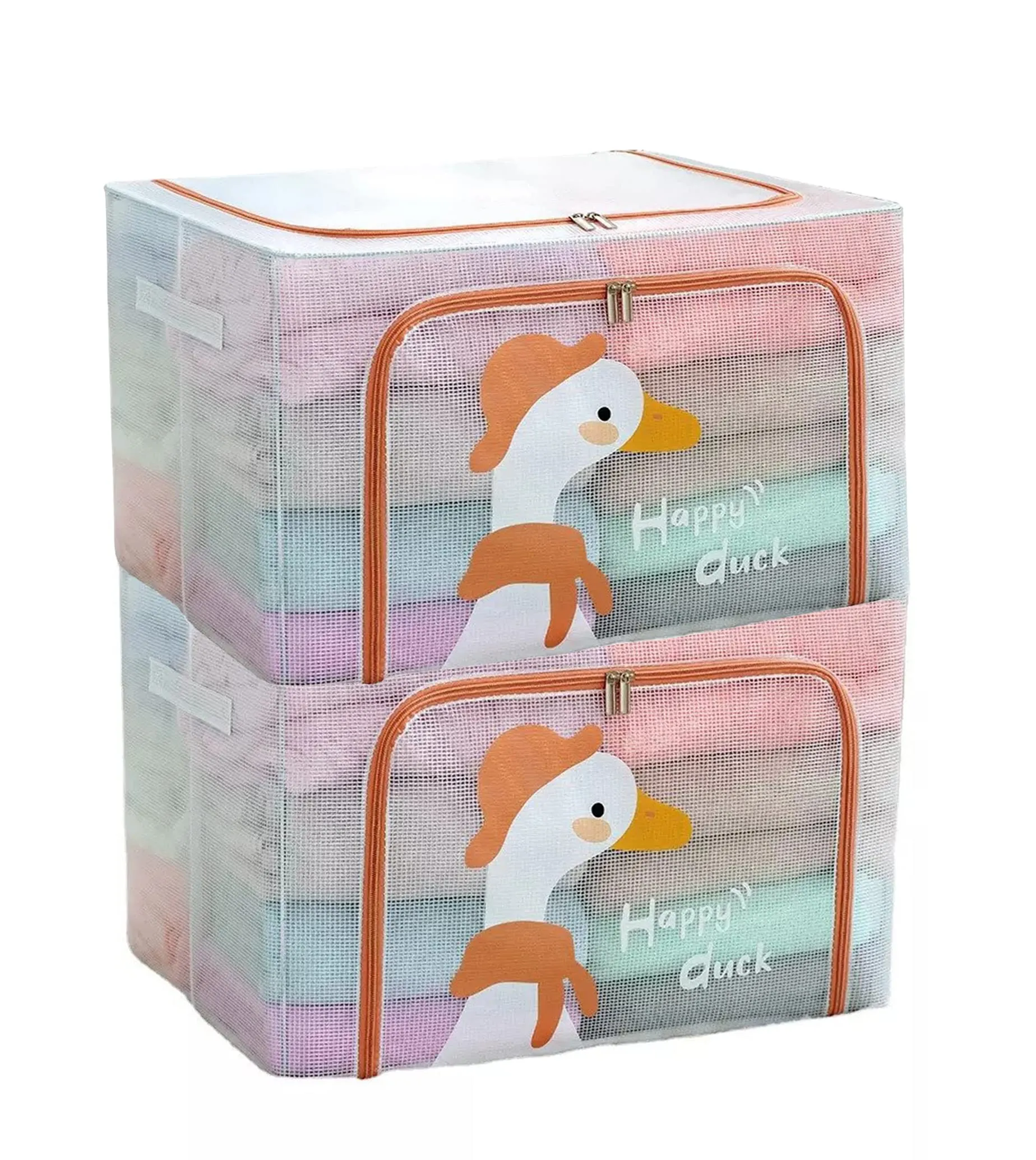 Large Capacity Transparent Foldable Clothing Storage Box - Duck