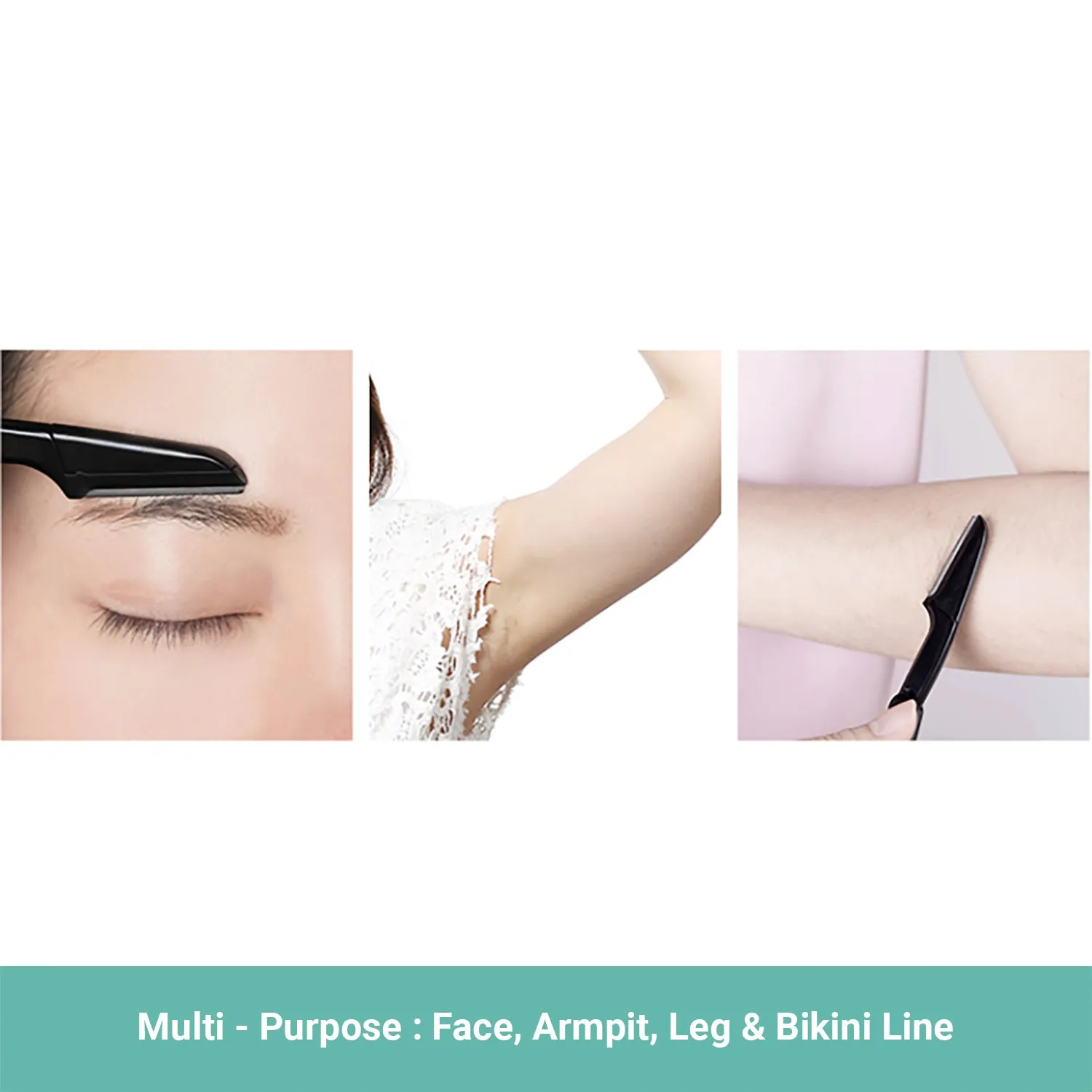 Lebeau Eyebrow Trimmer Women Foldable Facial Razor Shaver Hair Remover 4 Pcs